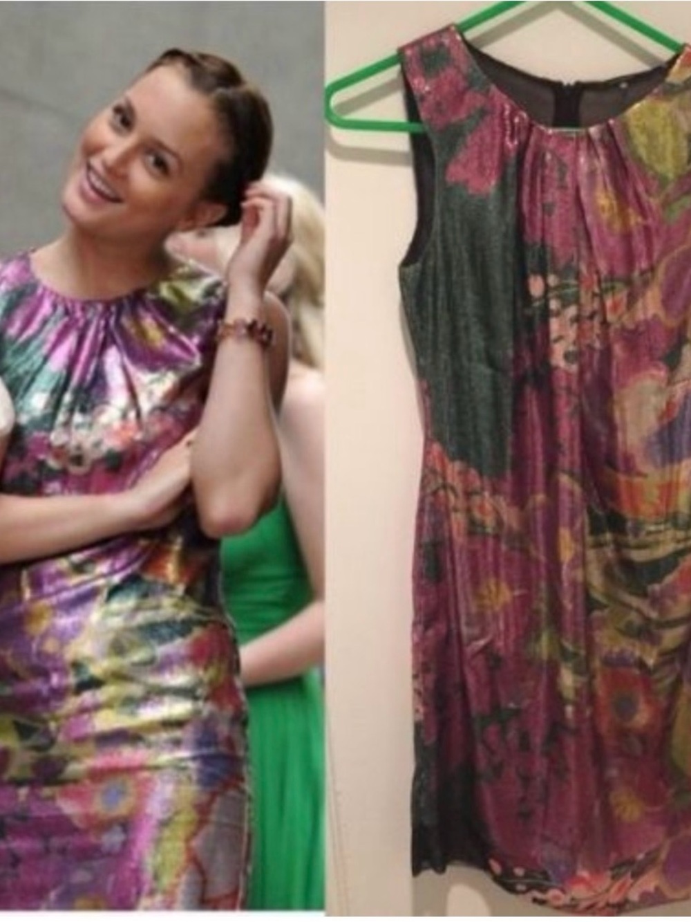 Elie Tahari Floral Sequin Dress 0 Gossip Girl